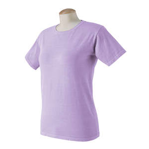 Authentic Pigment Women's 5.6 oz. Pigment-Dyed and Direct-Dyed Ringspun T-Shirt - Dark/All Lavender