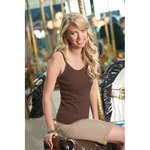 Personalized Womens Tanks - Anvil Women's 2x1 Rib Tank with Contrast Stitching - Dark/All