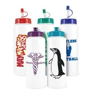 Custom Promotional 32oz Sports Bottle - Push'n Pull Top