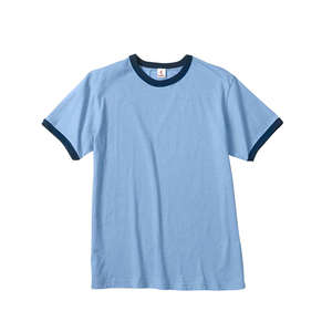 Canvas Men's Robertson Heather Ringer T-Shirt - Dark/All Blue, Heathered/Blue, Navy