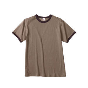 Canvas Men's Robertson Heather Ringer T-Shirt - Dark/All Brown, Heathered/Brown