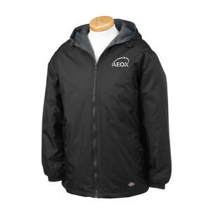 Custom Promotional Dickies Fleece-Lined Hooded Nylon Jacket - Dark/All