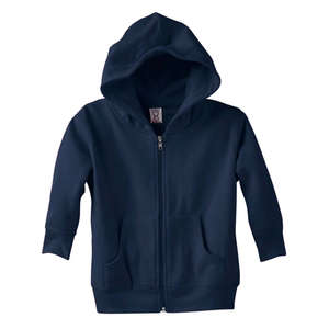 Rabbit Skins Toddler Full-Zip Hoodie - Dark/All Blue, Navy
