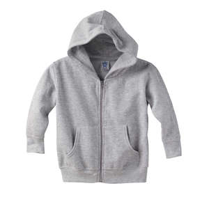 Rabbit Skins Toddler Full-Zip Hoodie - Dark/All Gray, Heather