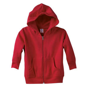 Rabbit Skins Toddler Full-Zip Hoodie - Dark/All Red