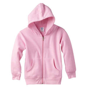 Rabbit Skins Toddler Full-Zip Hoodie - Dark/All Pink