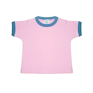 Rabbit Skins Toddler Ringer T-Shirt - Dark/Colors Pink/Blue, Royal