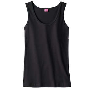 LA T Sportswear Women's 2x1 Rib Tank - Dark/All Black