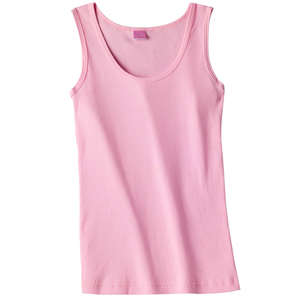 LA T Sportswear Women's 2x1 Rib Tank - Dark/All Pink