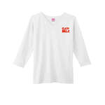 Logo Apparel - LA T Sportswear Women's Combed Ringspun V-Neck 3/4-Sleeve T-Shirt - White/Neutral