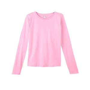 LA T Sportswear Women's Combed Ringspun Long-Sleeve T-Shirt - Dark/Colors Pink