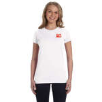 Personalized Apparel - LA T Sportswear Women's Ringspun Longer Length T-Shirt - White/Neutral