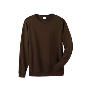 Anvil Organic Cotton/Recycled Polyester Crewneck Fleece - Dark/Colors Chocolate