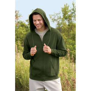 Anvil Organic Cotton/Recycled Polyester Fleece Hoodie - Dark/Colors 