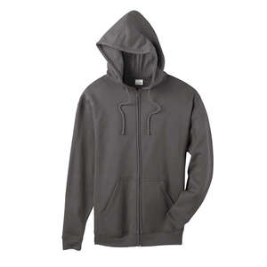 Anvil Organic Cotton/Recycled Polyester Fleece Hoodie - Dark/Colors Charcoal