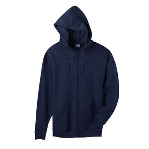 Anvil Organic Cotton/Recycled Polyester Fleece Hoodie - Dark/Colors Blue, Navy