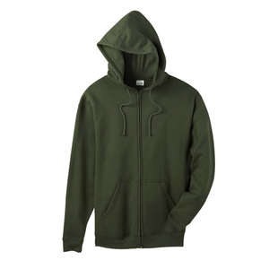 Anvil Organic Cotton/Recycled Polyester Fleece Hoodie - Dark/Colors Green, City