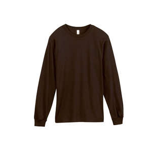 Anvil Organic Long-Sleeve T-Shirt - Dark/Colors Chocolate