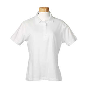 Jerzees Women's 5.6 oz. 50/50 Jersey Polo with SpotShield - White/Neutral White