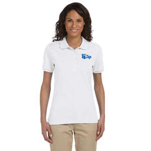 Custom Promotional Jerzees Women's 5.6 oz. 50/50 Jersey Polo with SpotShield - White/Neutral