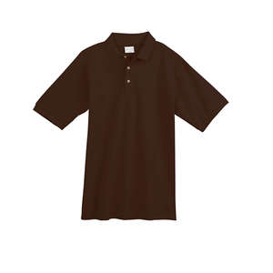 Anvil 100% Organic Ringspun Cotton Pique Sport Shirt - Dark/Colors Chocolate
