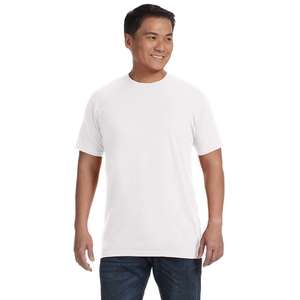 Custom Promotional Anvil Organic Cotton in Conversion Blend Short-Sleeve T-Shirt - White/Neutral