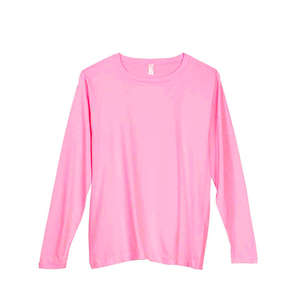 Anvil Women's 5.4 oz. Long-Sleeve T-Shirt - Dark/Colors Pink, Charity