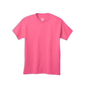 Hanes Youth 6 oz. Tagless T-Shirt - Dark/Colors Pink, Pale