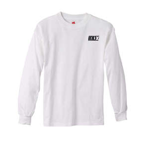 Custom Promotional Hanes Youth 6 oz. Tagless Long-Sleeve T-Shirt - White/Neutral