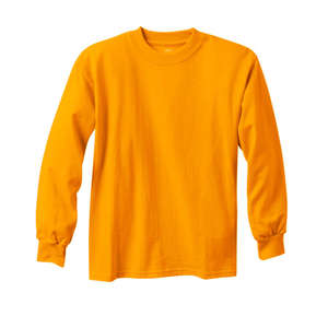Hanes Youth 6 oz. Tagless Long-Sleeve T-Shirt - Dark/Colors Gold