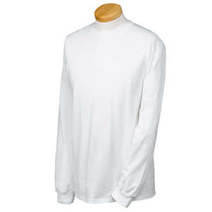 Hanes 6 oz. Tagless Long-Sleeve T-Shirt - White/Neutral White
