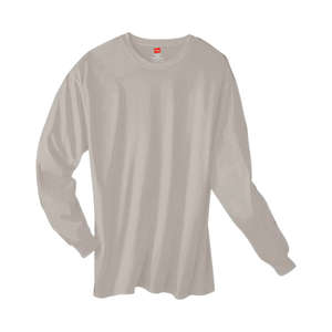 Hanes 6 oz. Tagless Long-Sleeve T-Shirt - Dark/Colors Sand