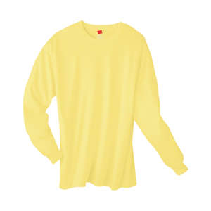 Hanes 6 oz. Tagless Long-Sleeve T-Shirt - Dark/Colors Yellow
