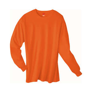 Hanes 6 oz. Tagless Long-Sleeve T-Shirt - Dark/Colors Orange