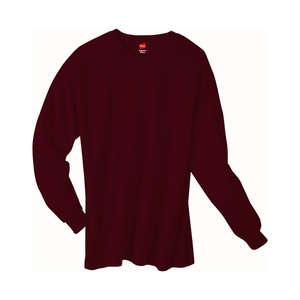 Hanes 6 oz. Tagless Long-Sleeve T-Shirt - Dark/Colors Maroon