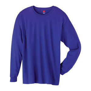 Hanes 6 oz. Tagless Long-Sleeve T-Shirt - Dark/Colors Purple
