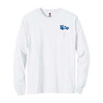 Wholesale T-Shirts - Hanes 6 oz. Tagless Long-Sleeve T-Shirt with Pocket - White/Neutral