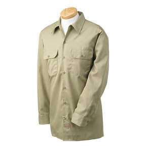 Dickies Men's Work Shirt - Dark/All Khaki