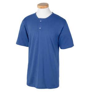 Augusta Sportswear 2-Button Baseball Jersey - Dark/Colors Blue, Royal