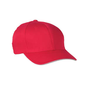 Yupoong Flexfit Cool and Dry Sandwich Cap - Dark/All Red/Silver