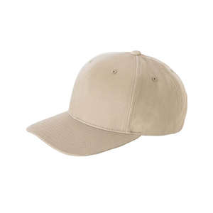 Yupoong 6-Panel Brushed Cotton Twill Mid-Profile Cap - Dark/All Khaki