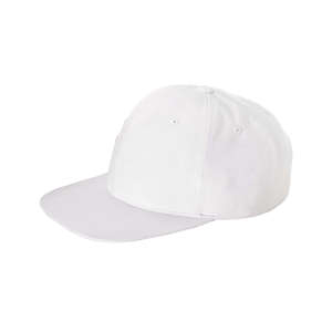 Yupoong 6-Panel Brushed Cotton Twill Mid-Profile Cap - Dark/All White