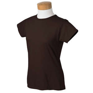 Gildan Women's 4.5 oz. SoftStyle Ringspun T-Shirt - Dark/Colors Chocolate, Dark