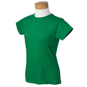 Gildan Women's 4.5 oz. SoftStyle Ringspun T-Shirt - Dark/Colors Green, Irish