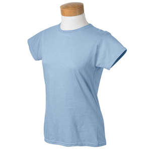 Gildan Women's 4.5 oz. SoftStyle Ringspun T-Shirt - Dark/Colors Blue, Light