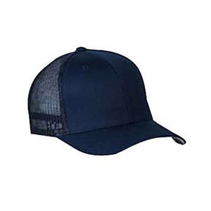 Yupoong Flexfit 6-Panel Trucker Cap - Dark/All Blue, Dark Navy