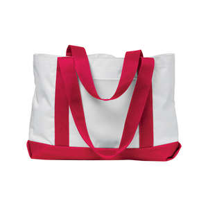 Liberty Bags Boat Tote - Dark/All White/Red