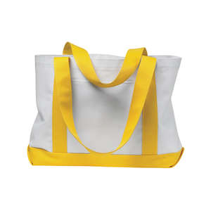 Liberty Bags Boat Tote - Dark/All White/Yellow