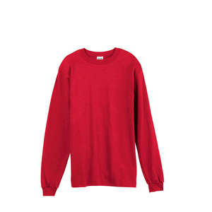 Anvil Long-Sleeve T-Shirt with TearAway Label - Dark/Colors Red