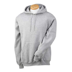 Fruit of the Loom 12 oz. Supercotton Hoodie - Light/Heather Gray, Heathered Athletic